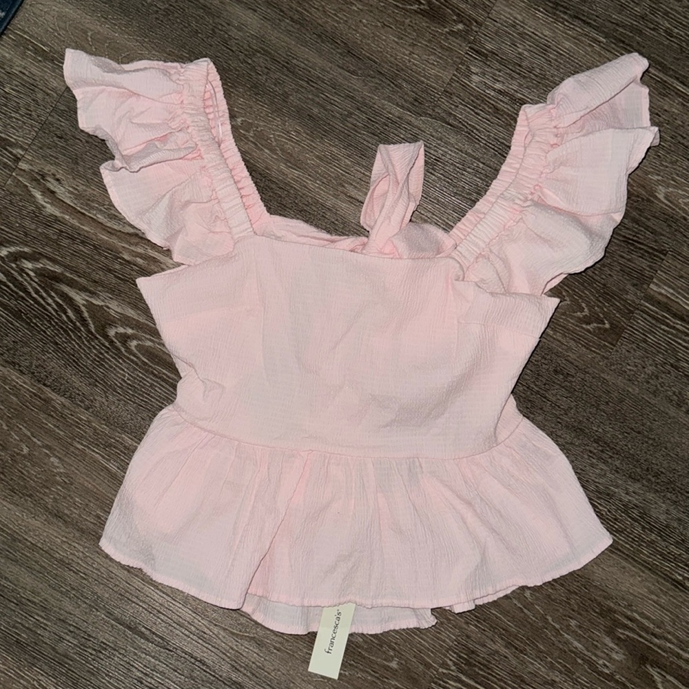 NWT Francesca’s Peplum Blouse